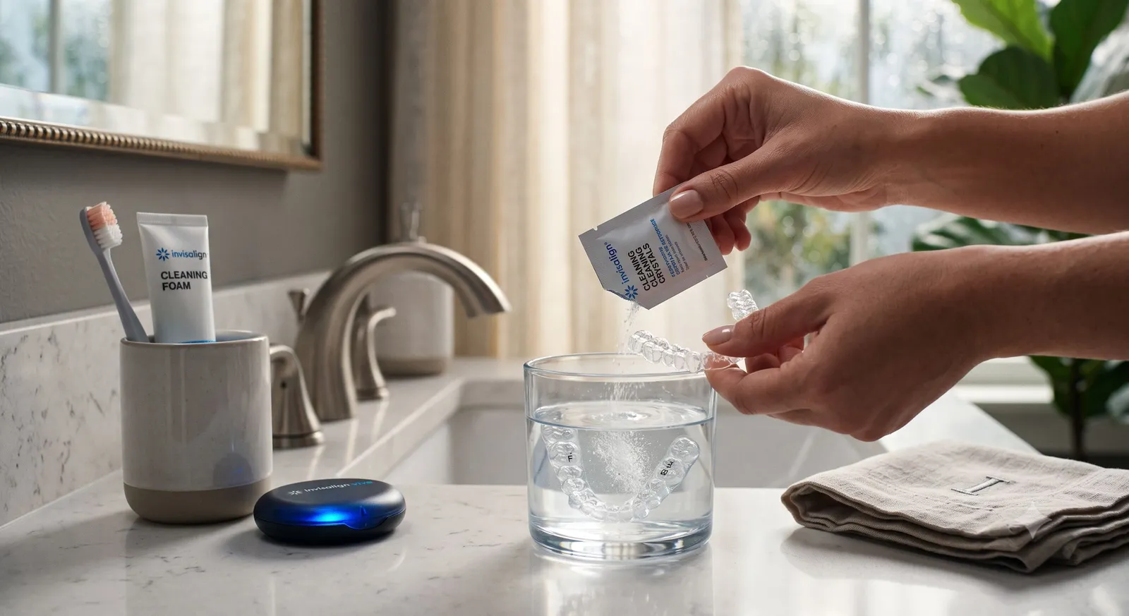 Como higienizar o aparelho e os alinhadores (Invisalign)